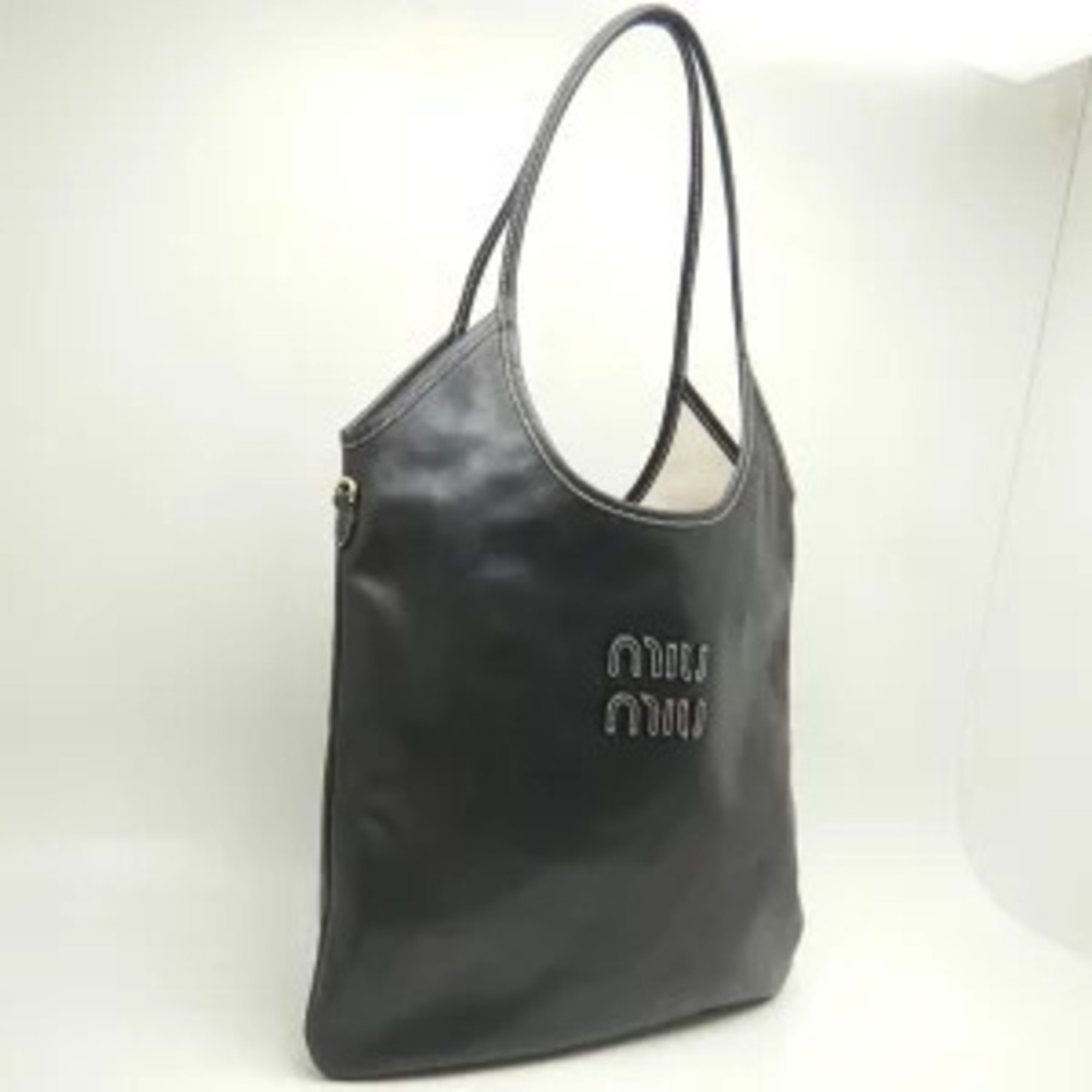 Miu Miu Handbag Ivy Leather Black Nero